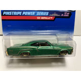 Hot Wheels 1999 #955 Pinstripe Power Series #3/4 1965 Impala Green