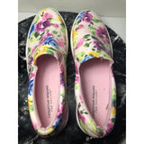 Christian Siriano Pink White Floral Slip on Casual Sneaker Shoes Womens Size 10