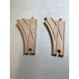 Lot of 7 Brio/Brio Compatible Wooden Y Switch Curved Track Pieces 6 1/2” long