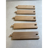 29 Piece Lot of Brio/Brio Compatible Wooden Straightway Train Track Pieces