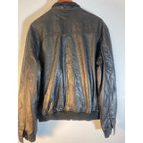 Men's Mabrun Vera Pelle Light Weight Black Faux Leather Jacket Size 56