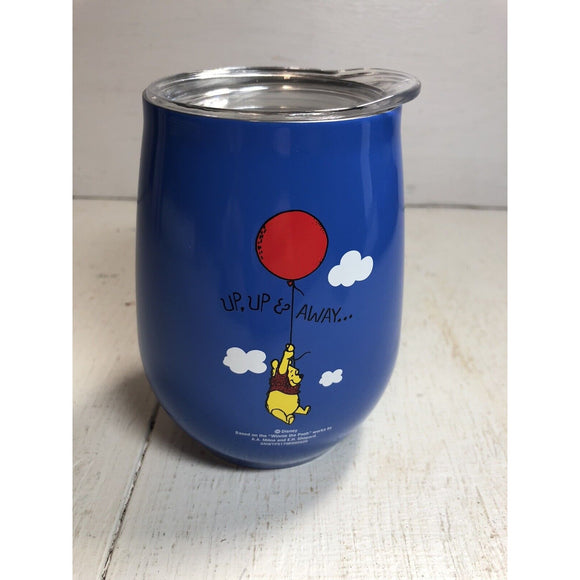 Disney Winnie the Pooh Up, Up & Away Wine Stainless Steel Tumbler 10 ounces 10oz