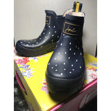 joules wellibob rain boots navrndrp size 6 raindrop pattern (pre Owned)