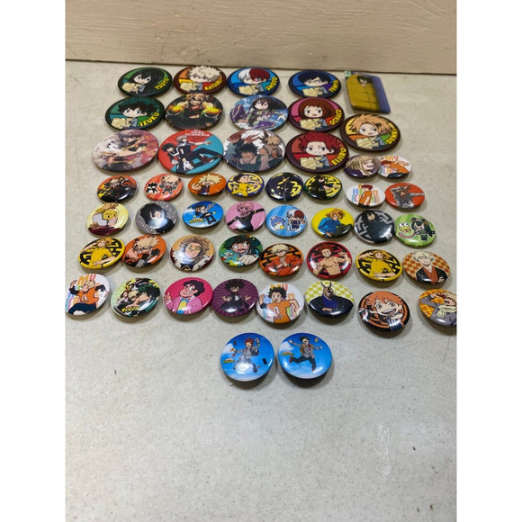 Lot Of 50 My Hero Academia Badge Button Pins