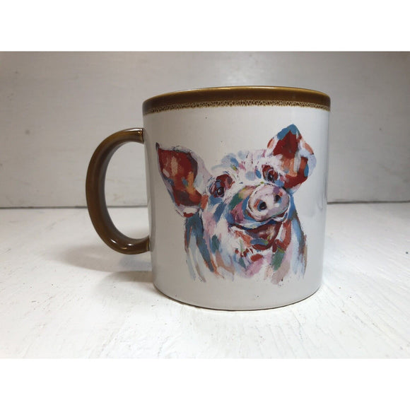 New Farm Pig Coffee Mug Ceramic 19 0z