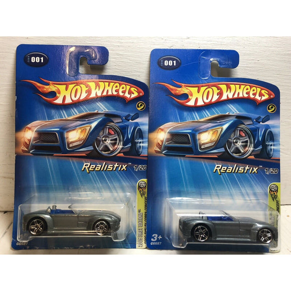 2 Lot 2005 Hot Wheels First Ed. Realistix #16/20 Ford Shelby Concept Chrome