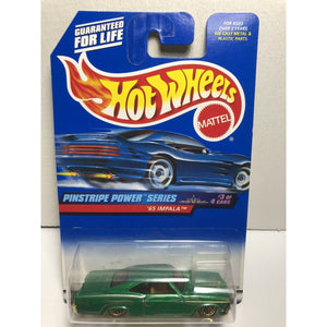 Hot Wheels 1999 #955 Pinstripe Power Series #3/4 1965 Impala Green