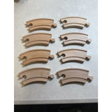 35 Piece Lot of Brio/Brio Compatible 4”  Curved Wooden Train Track Pieces