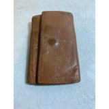 Brooks Brothers Brown Leather Model Depo 6 Ring Key Holder Mini Trifold Wallet