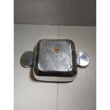 Arte And Peltre 8.25 X 8.25 Pewter Ceramic Baking Pan Handmade