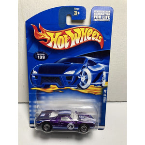 2001 Hot Wheels Mainline/Collector #139 FORD GT-40 Purple w/Chrome Lace Spokes