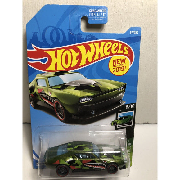 2019 Hot Wheels Speed Blur Muscle Bound #87 Green Diecast Toy Car