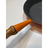 Vintage Le Creuset #24 Flame Orange Cast Iron Frying Pan