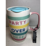 “party over here” boston warehouse Ceramic  18oz coffee Travel mug