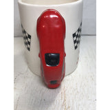 Vintage Halmark Race Car-Winners circle w/ Red Race Car Handle - Coffee mug