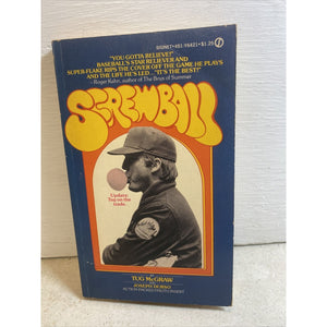 Screwball Paperback Book By Tug McGraw & Joseph Durso 1975
