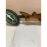 12" Dogfish Head IPA Beer Tap Handle Knob Wood Cut Out Shark Rare Piece