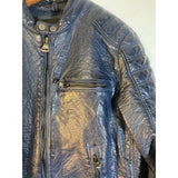 Andrew Marc Blue Faux Leather Mid Weight Jacket Men's XL