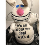 it’s happy bunny jim benton “it’s all about me deal with it” slippers