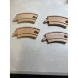 35 Piece Lot of Brio/Brio Compatible 4”  Curved Wooden Train Track Pieces