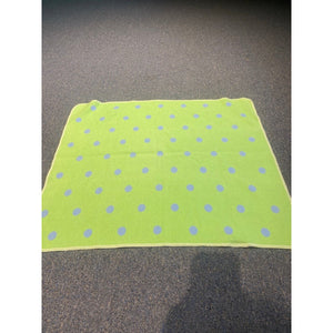 David Fussenegger Textile Blue & Green Polka Dot Baby Blanket