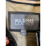 Men's Wilson's Leather Jacket/ Coat Size 2XLT Midweight Black