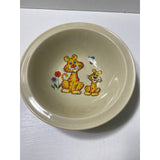 Vintage Made In Japan Adorable Tigers Beige Colored Mug And Bowl Set