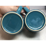 Le Creuset Blue Ombre Coffee Cup Mug 12oz Pair Of Two