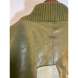 Men's Mecca Green " X" Mid Weight Leather Jacket Coat Size 2XL